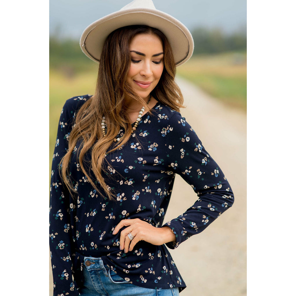 Mini Floral Long Sleeve Tee - Betsey's Boutique Shop