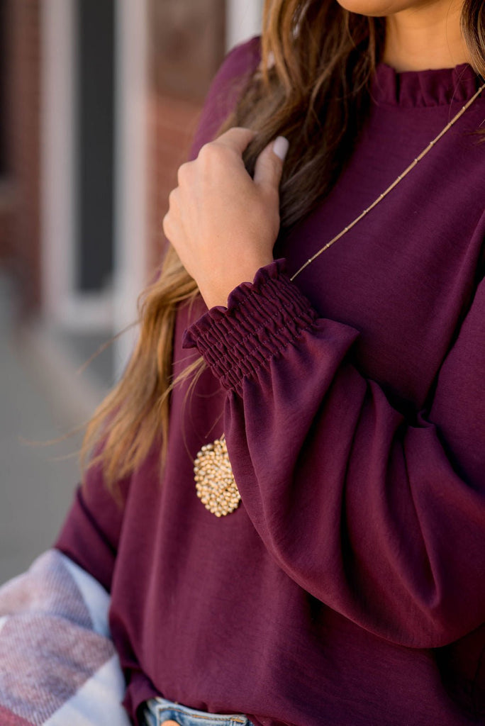 Classy Cinched Detail Blouse - Betsey's Boutique Shop