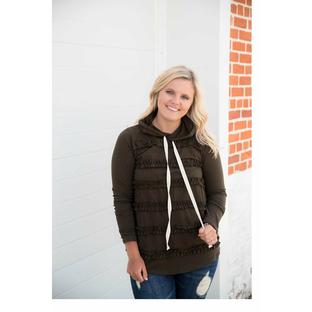 Ruffled Hoodie - Betsey's Boutique Shop