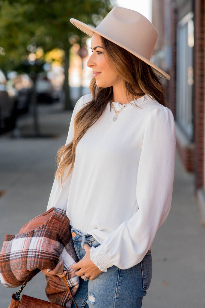 Classy Cinched Detail Blouse - Betsey's Boutique Shop