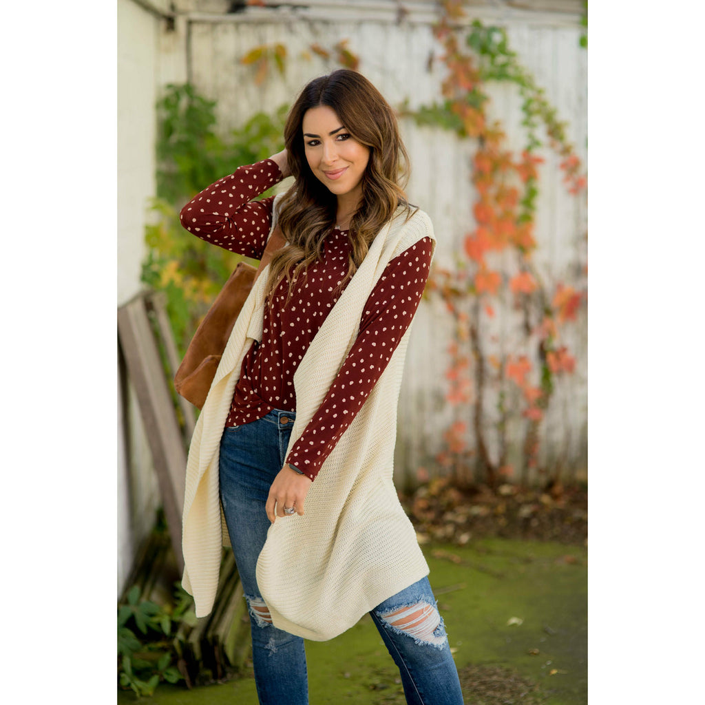 Sweater Kimono Vest - Betsey's Boutique Shop