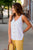Button Accented V Tank - Betsey's Boutique Shop -