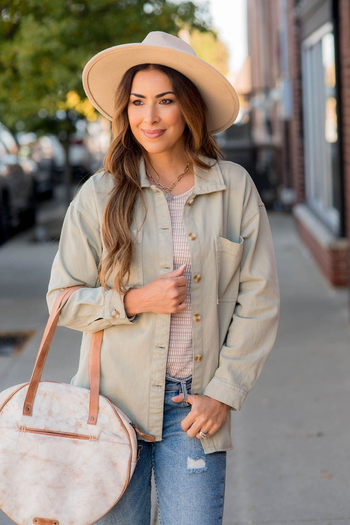 Neutral Basic Shacket - Betsey's Boutique Shop