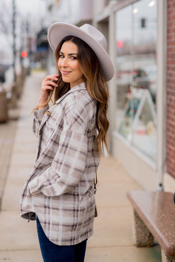 Picture Perfect Plaid Shacket - Betsey's Boutique Shop -