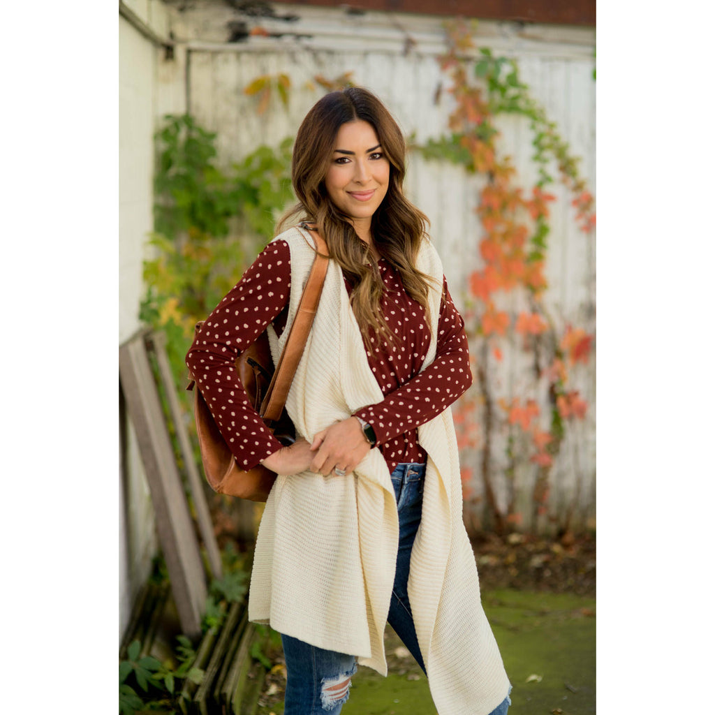 Sweater Kimono Vest - Betsey's Boutique Shop