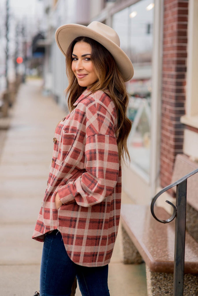 Free Spirit Plaid Shacket - Betsey's Boutique Shop -