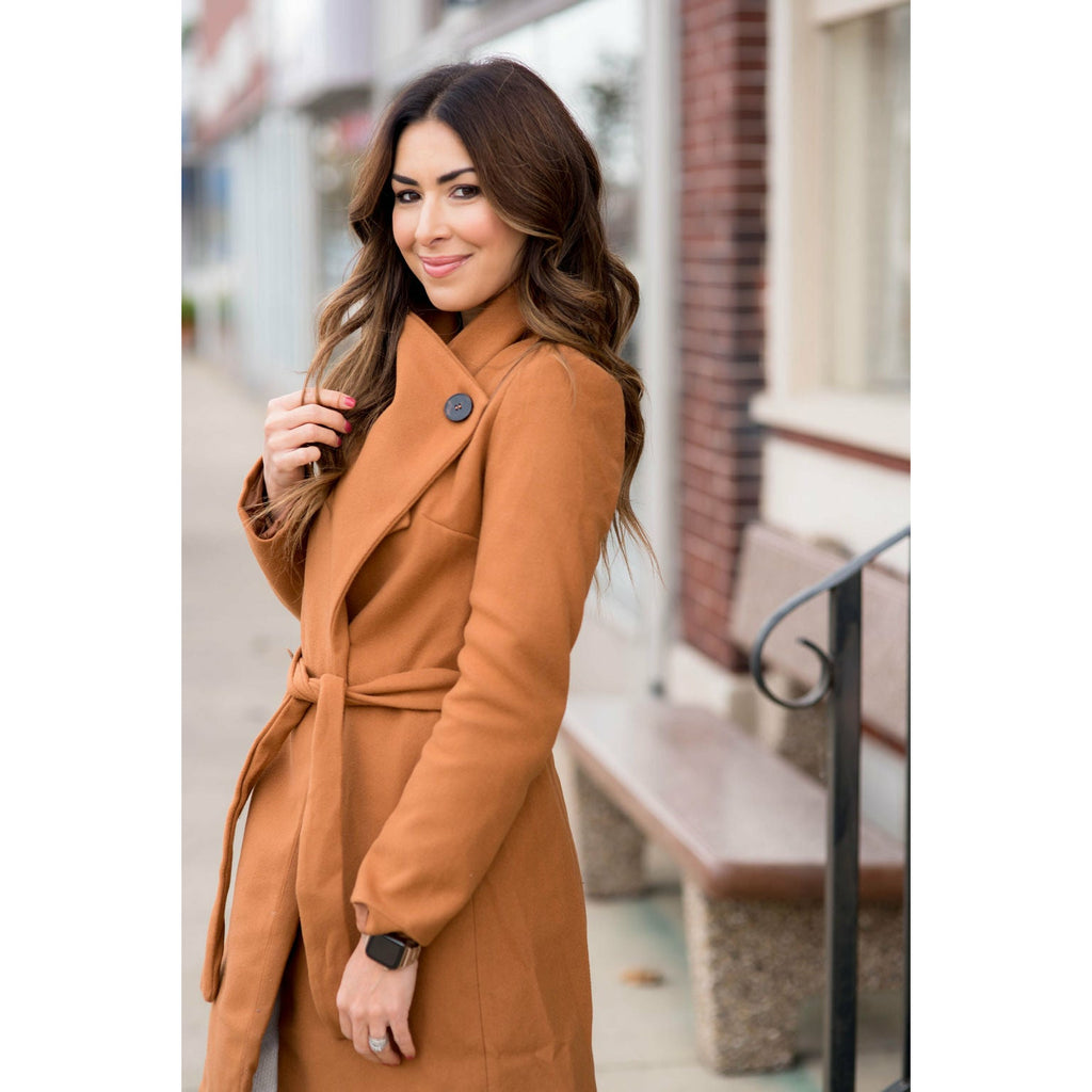 Elegant Short Trench Button Jacket - Betsey's Boutique Shop