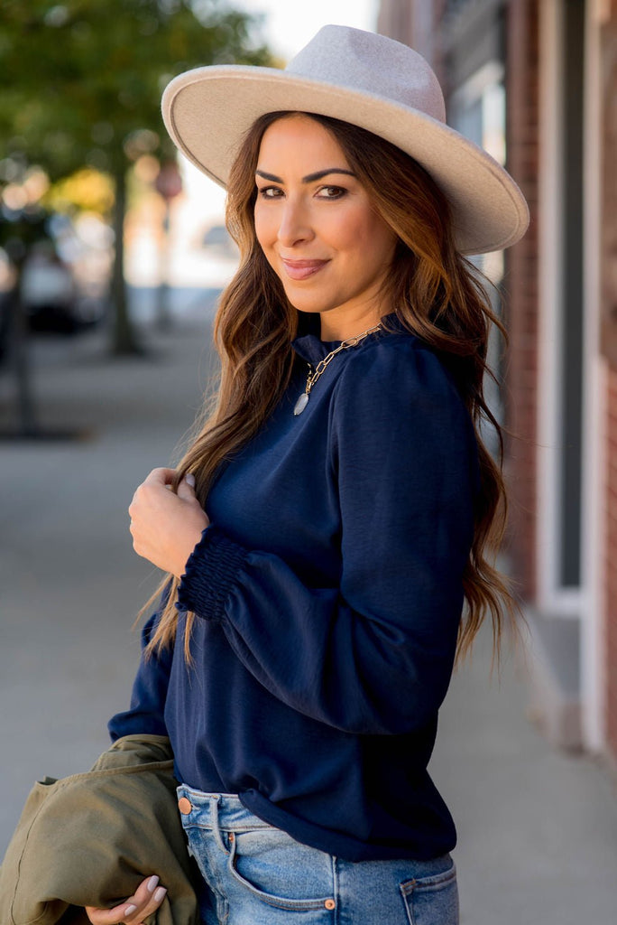 Classy Cinched Detail Blouse - Betsey's Boutique Shop