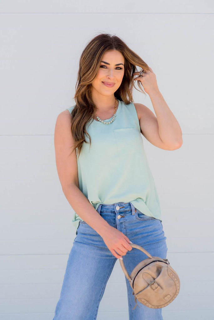 Classy Basic Pocket Tank - Betsey's Boutique Shop -