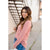 Button Up Heathered Long Sleeve Tee - Betsey's Boutique Shop - Shirts & Tops