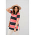 Coral Striped Tee