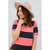 Coral Striped Tee - Betsey's Boutique Shop
