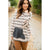 Solid Accent Striped Hoodie - Betsey's Boutique Shop