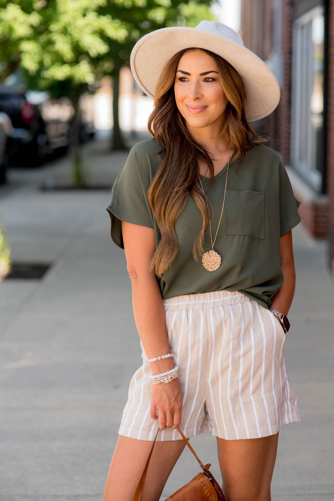 Relaxed Fit Pocket Blouse - Betsey's Boutique Shop