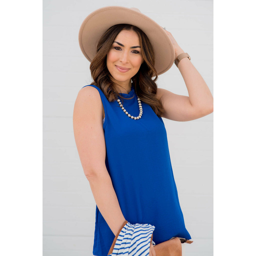 Cinched Neck Tank - Betsey's Boutique Shop