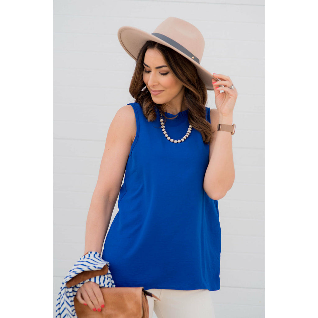 Cinched Neck Tank - Betsey's Boutique Shop