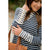 Mixed Striped Button Sleeve Hoodie - Betsey's Boutique Shop - Shirts & Tops