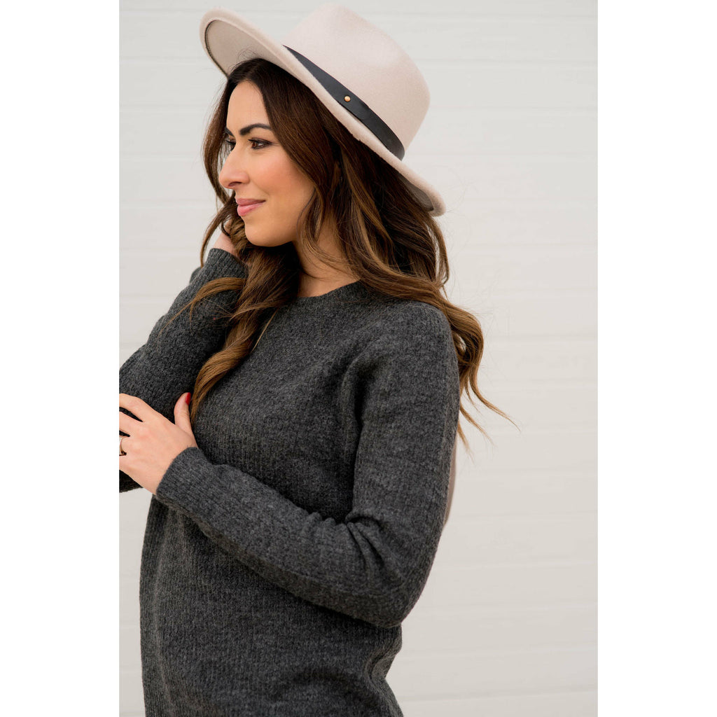 Basic Ribbed Knit Sweater - Betsey's Boutique Shop - Outerwear