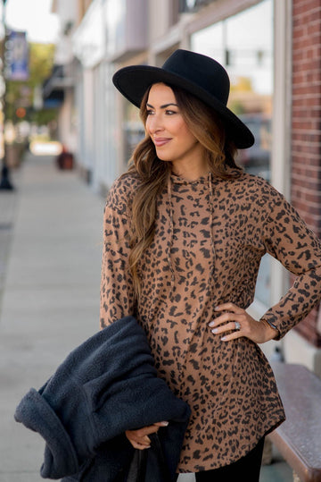 Leopard Tunic Hoodie - Betsey's Boutique Shop