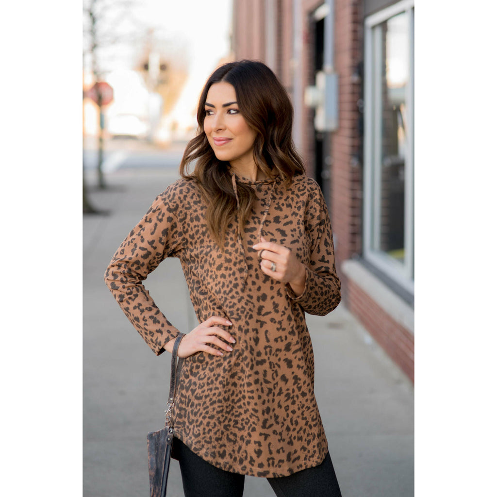 Leopard Tunic Hoodie - Betsey's Boutique Shop