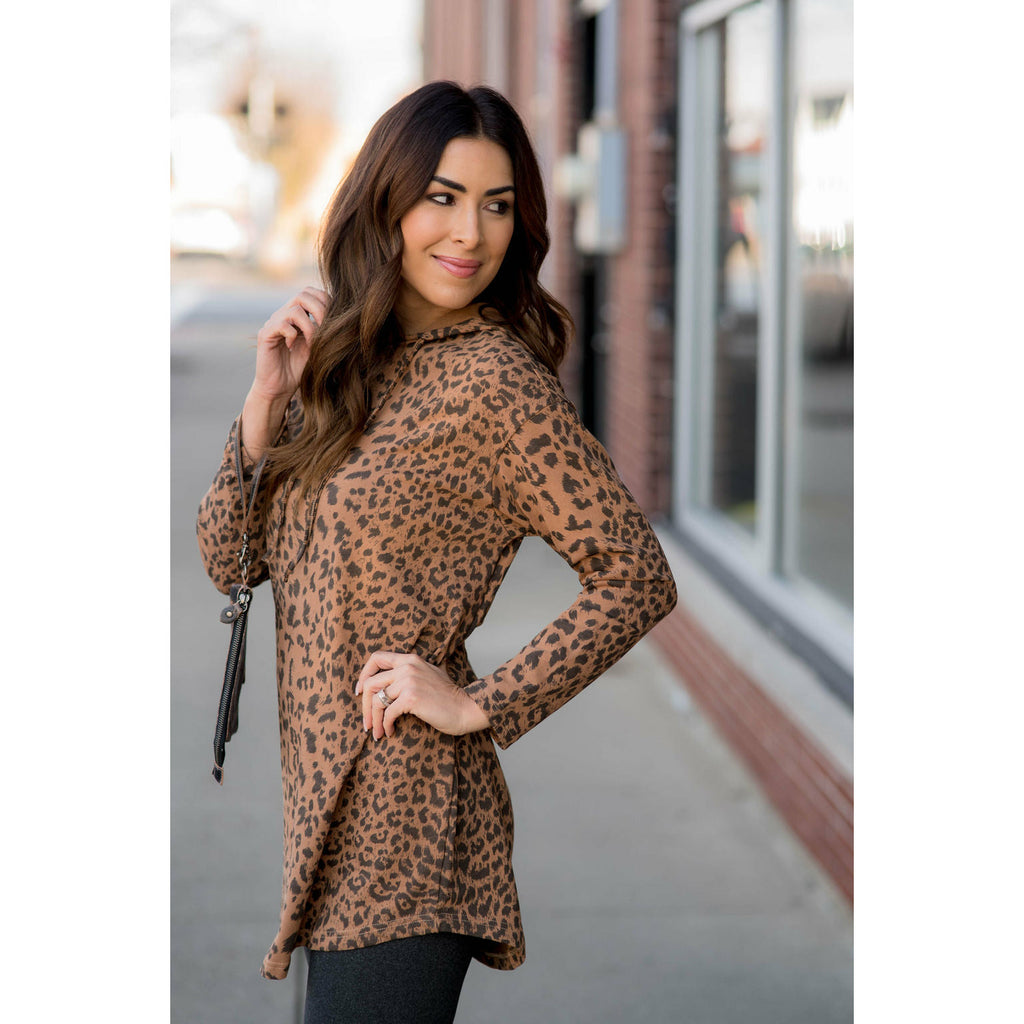 Leopard Tunic Hoodie - Betsey's Boutique Shop