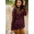 Burgundy/White Polka Dot Hoodie - Betsey's Boutique Shop - Shirts & Tops
