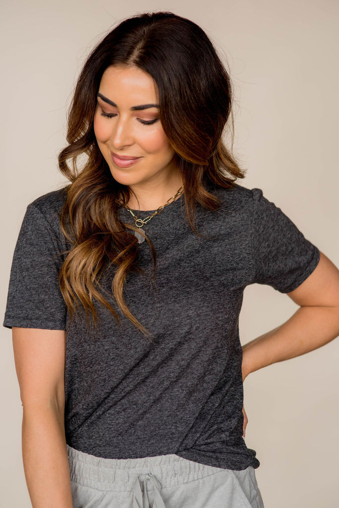 Lightweight Heathered Tee - Betsey's Boutique Shop