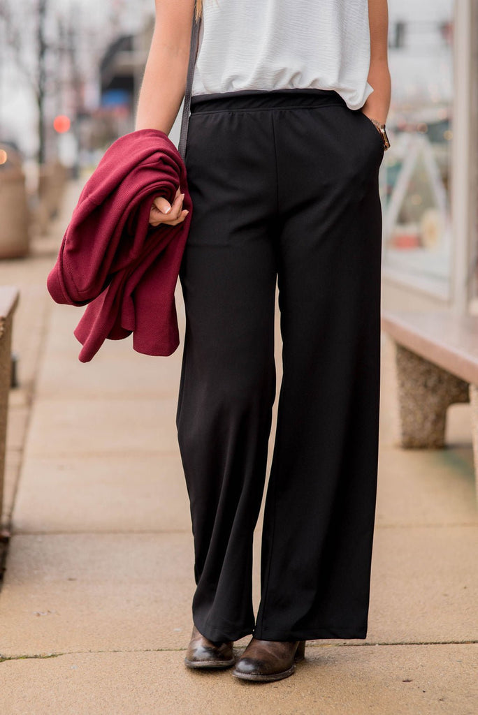 Everyday Wide Leg Pants - Betsey's Boutique Shop -