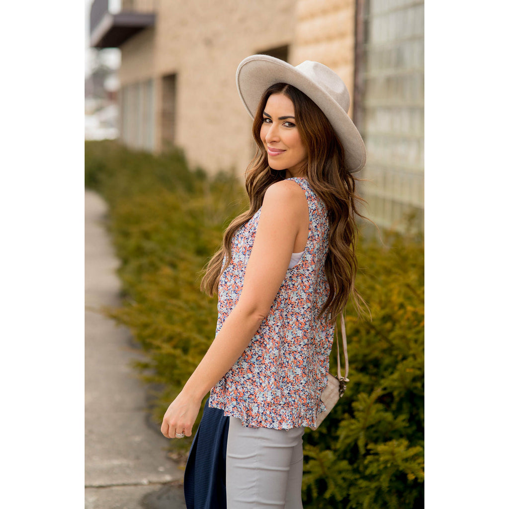 Watercolor Floral Tank - Betsey's Boutique Shop