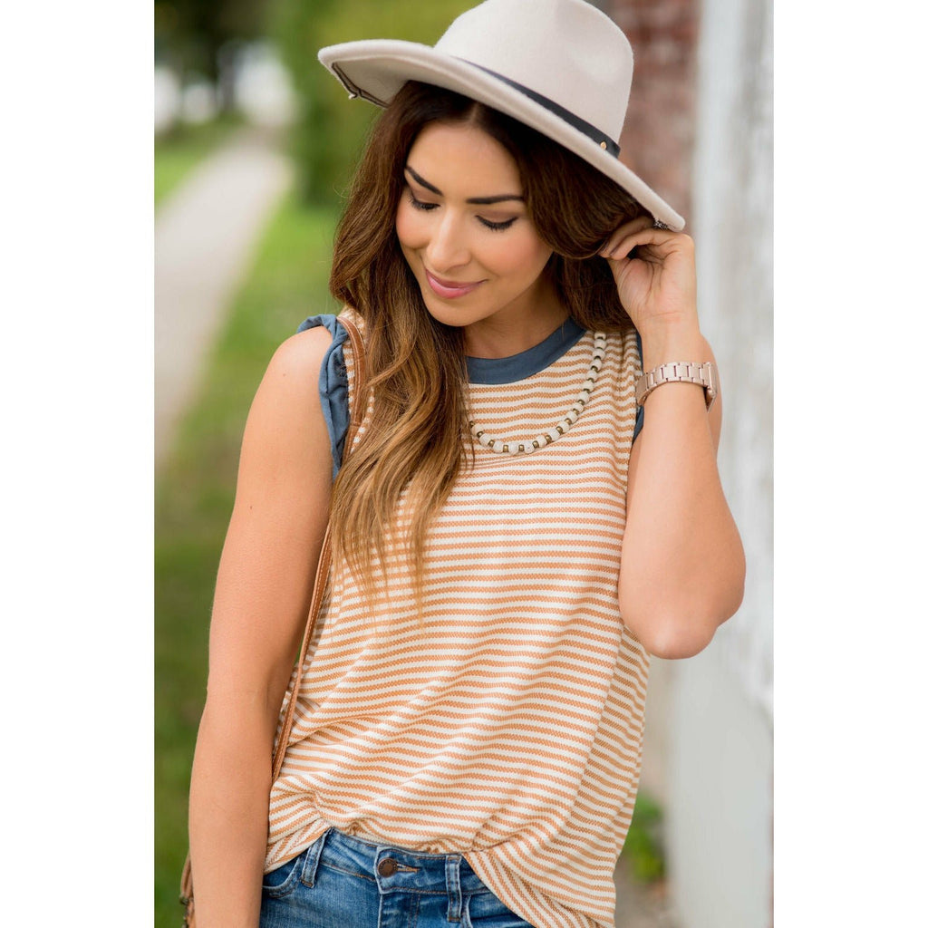 Cute & Sassy Striped Ruffle Tank - Betsey's Boutique Shop