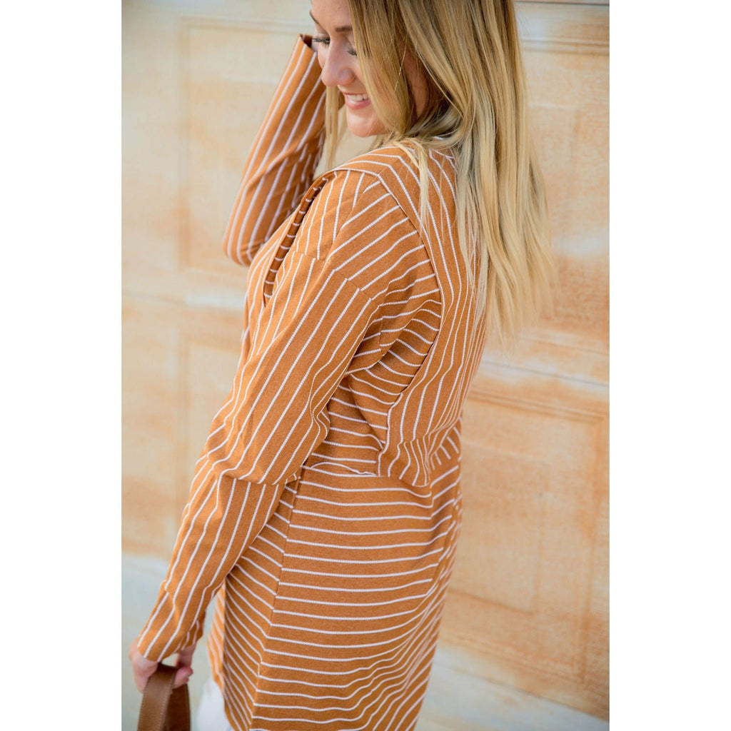 Mixed Striped Long Sleeve Tee - Betsey's Boutique Shop