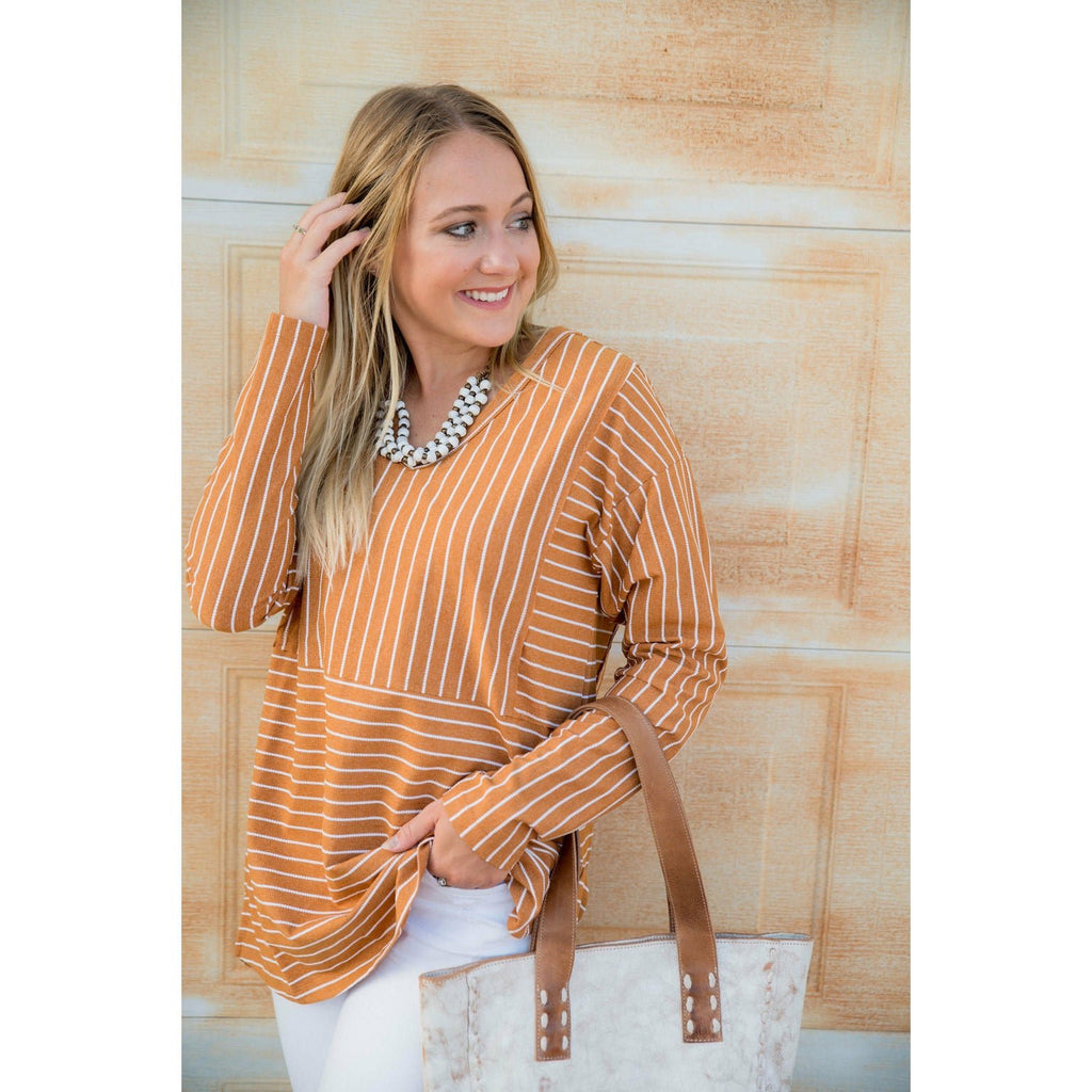 Mixed Striped Long Sleeve Tee - Betsey's Boutique Shop