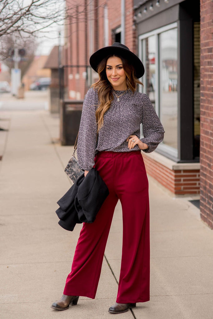 Everyday Wide Leg Pants - Betsey's Boutique Shop -