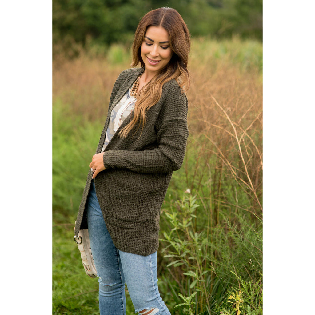 Knit Pocket Cardigan - Betsey's Boutique Shop