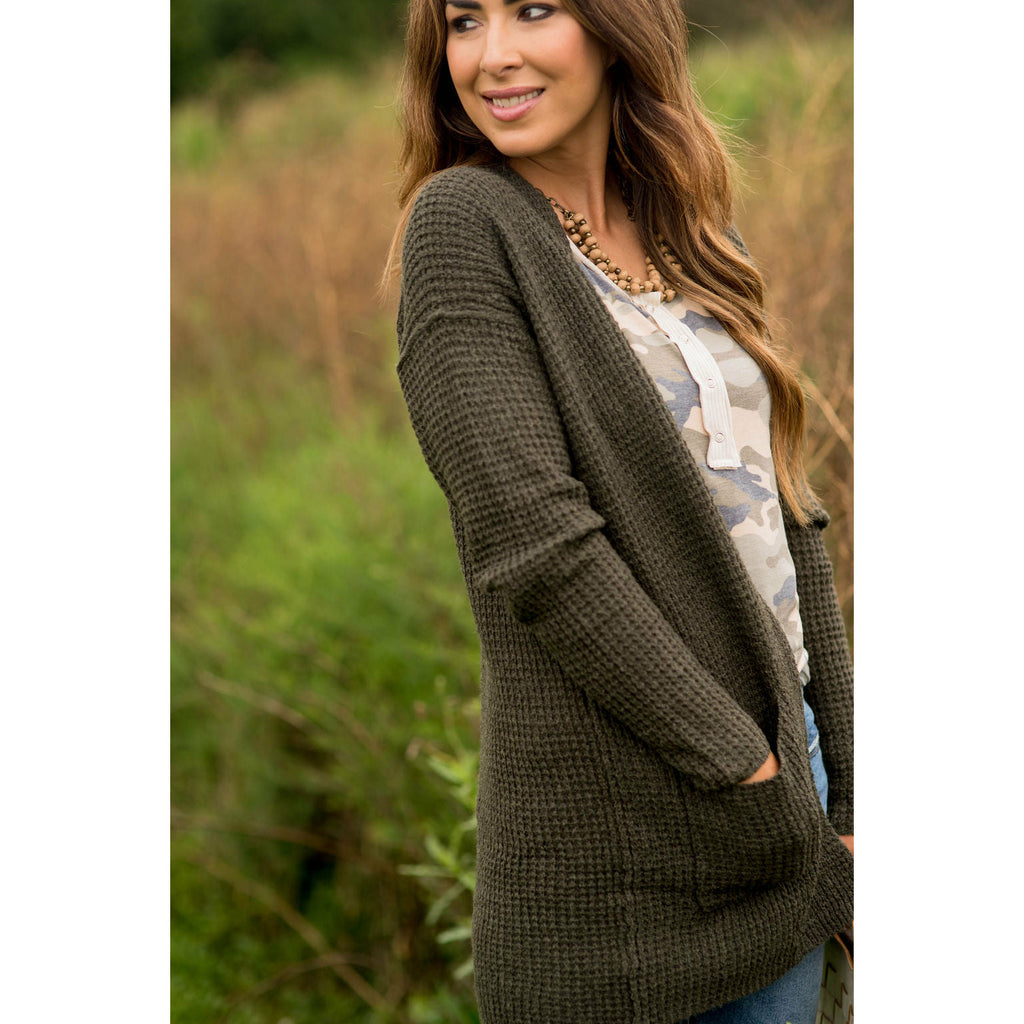 Knit Pocket Cardigan - Betsey's Boutique Shop