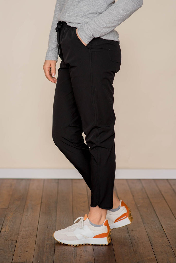 Drawstring Pocket Slit Pants - Betsey's Boutique Shop