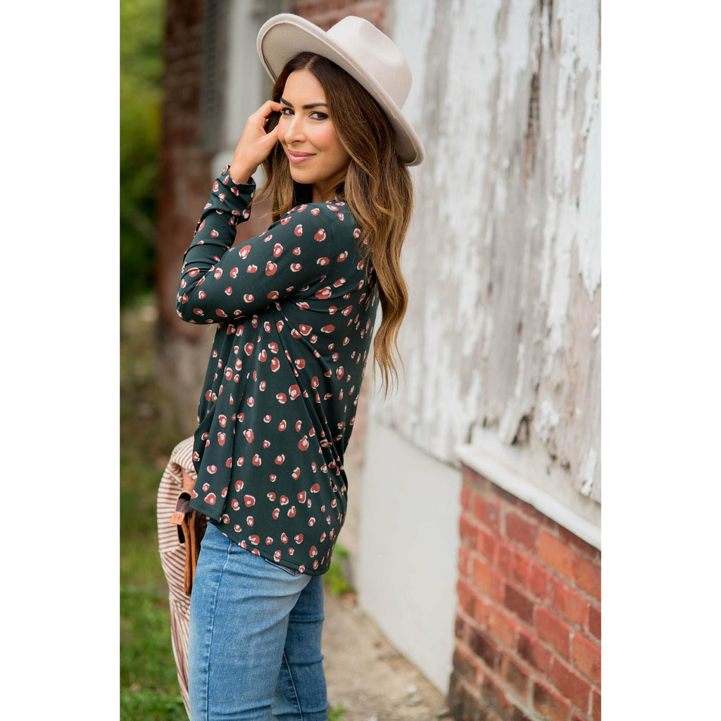 Mini Poppy Long Sleeve Tee - Betsey's Boutique Shop - Shirts & Tops