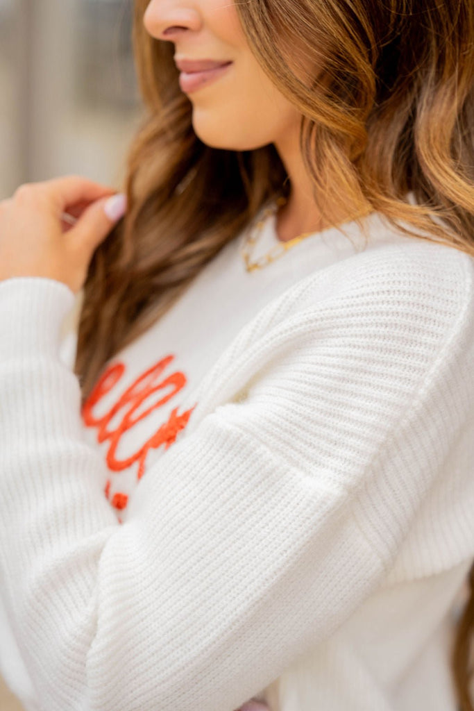 Hello Pumpkin Stitched Sweater - Betsey's Boutique Shop -