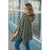 Poncho Style Striped Cardigan - Betsey's Boutique Shop - Coats & Jackets