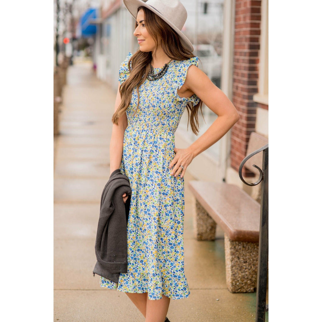 Blooming Floral Midi Dress - Betsey's Boutique Shop