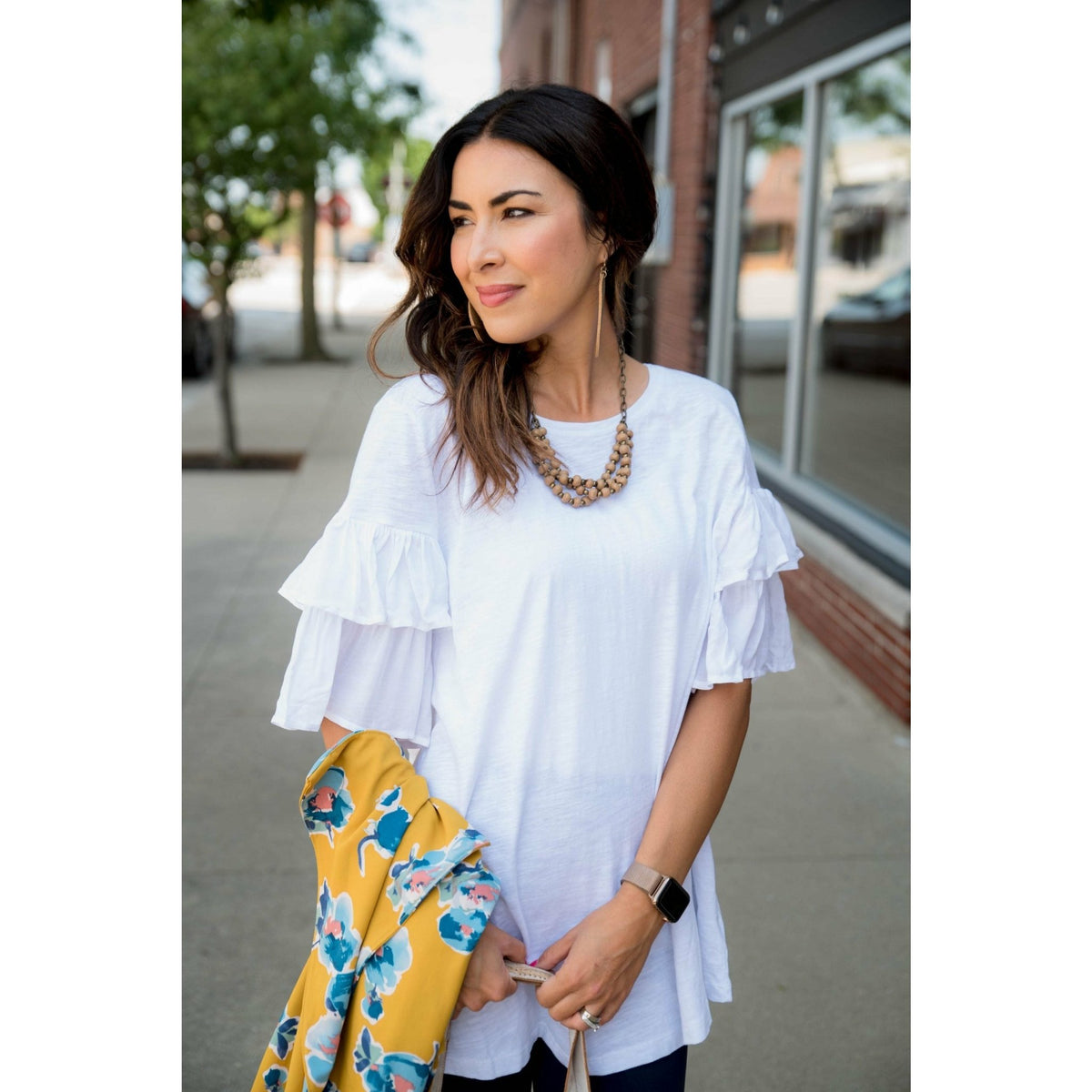 Double Ruffle Tunic - Betsey's Boutique Shop - Shirts & Tops