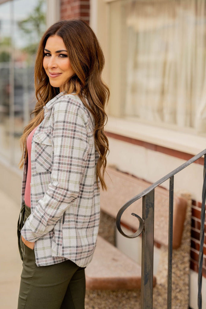 Over You Plaid Flannel - Betsey's Boutique Shop -