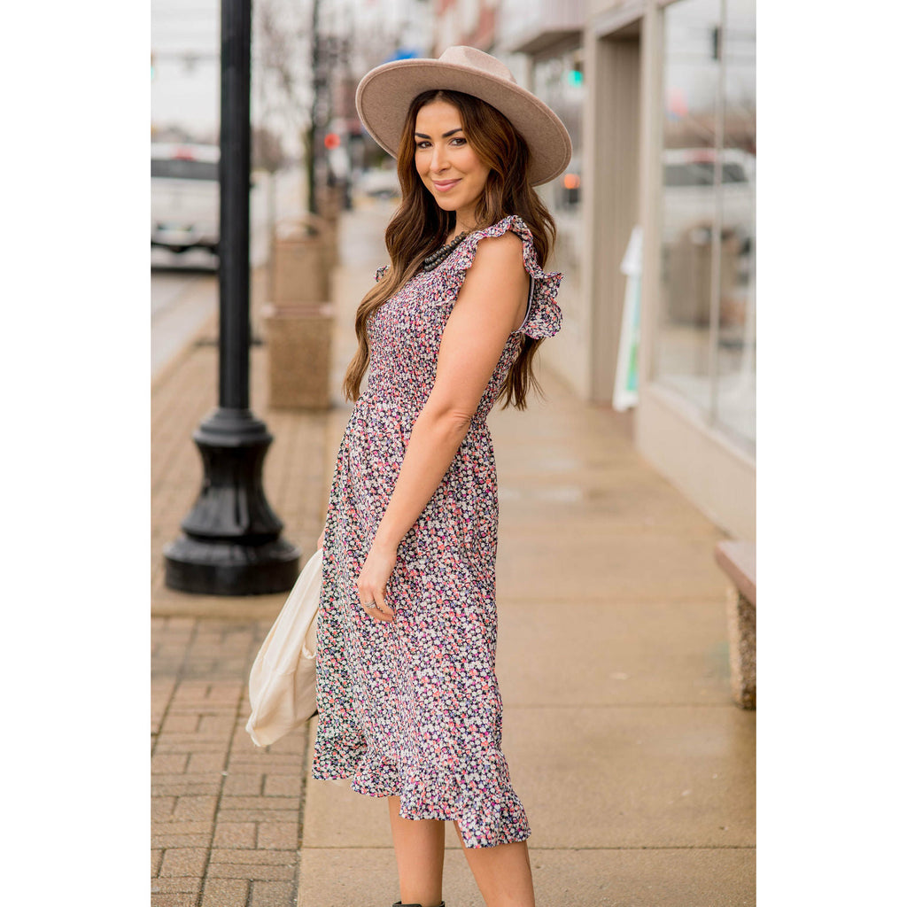 Blooming Floral Midi Dress - Betsey's Boutique Shop