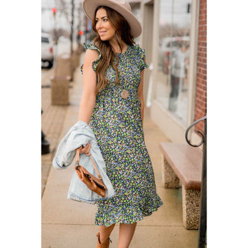 Blooming Floral Midi Dress - Betsey's Boutique Shop