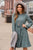 Cinched Long Sleeve Tie Dress - Betsey's Boutique Shop -