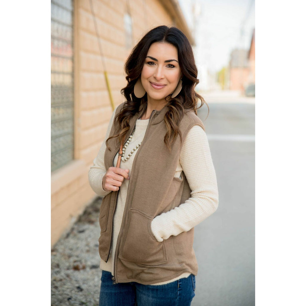 Sherpa Lined Vest - Betsey's Boutique Shop - Vests