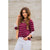 3/4 Sleeve Striped Lace Accent Tee - Betsey's Boutique Shop - Shirts & Tops