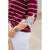 3/4 Sleeve Striped Lace Accent Tee - Betsey's Boutique Shop - Shirts & Tops