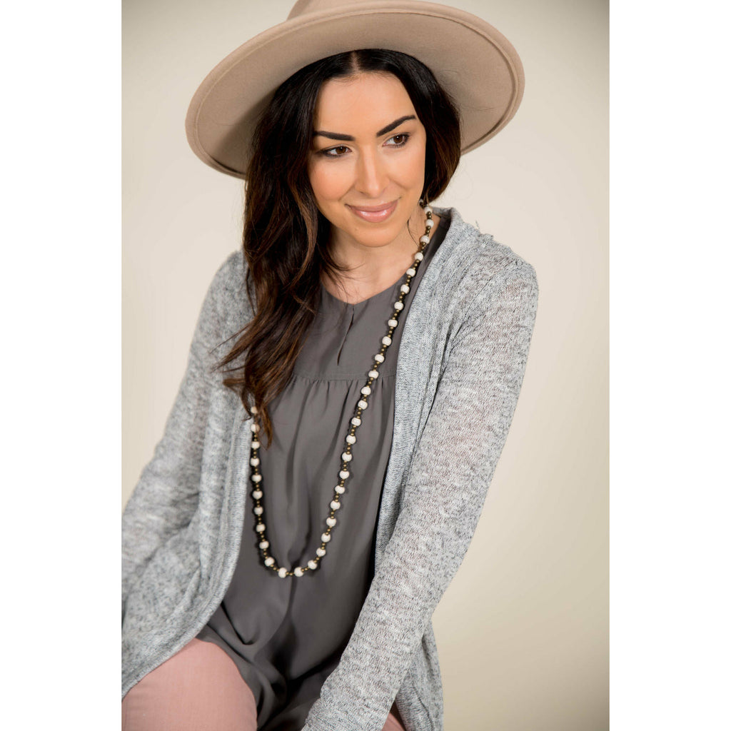 Raw Stitched Cardigan - Betsey's Boutique Shop