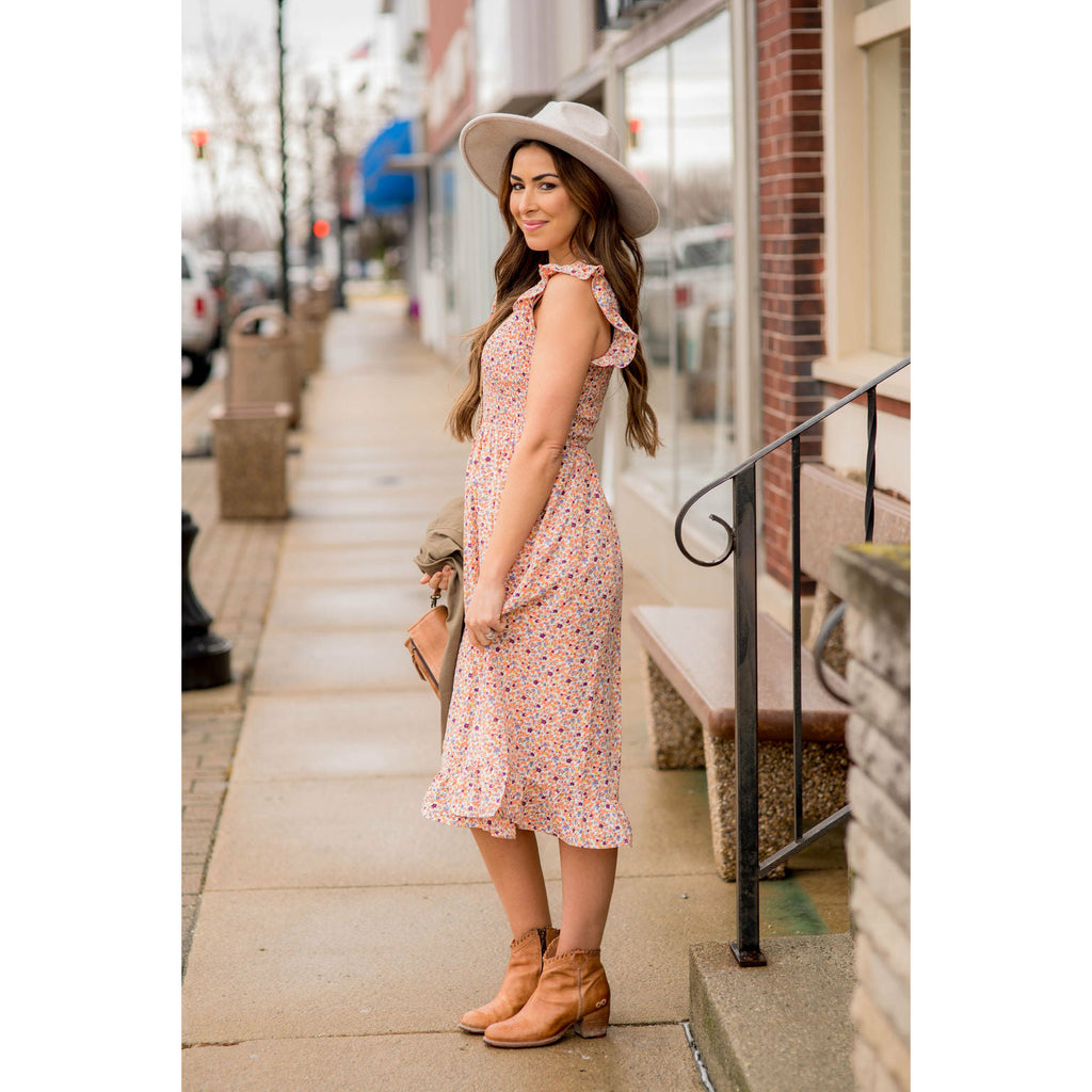 Blooming Floral Midi Dress - Betsey's Boutique Shop